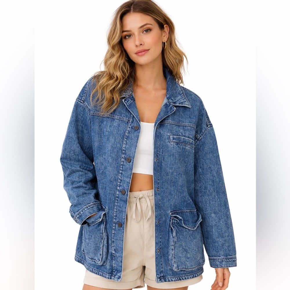 H&M Denim Shacket Size SMALL